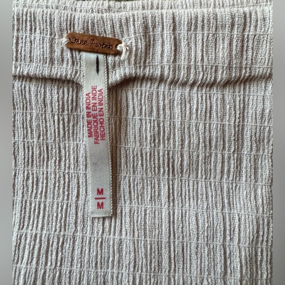 Free People Purple Smocked Ruffled Crop Top - Picture 4 of 9